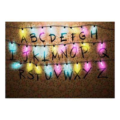 Peel & Stick Wall Mural - Alphabet Lights - Removable Wallpaper