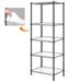 5-Shelf Metal Pantry Organizer with Shelf Liners, Adjustable Storage Rack Shelf Wire Shelving Unit, 750 lbs Capacity