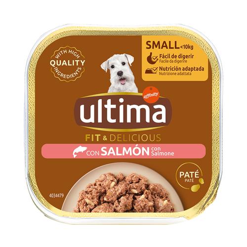 22x 150g Fit & Delicious Paté Mini Lachs Ultima Hundefutter nass