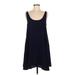 RACHEL Rachel Roy Casual Dress - Mini Scoop Neck Sleeveless: Blue Print Dresses - Women's Size Medium
