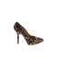 Nine West Heels: Slip-on Stilleto Cocktail Party Brown Leopard Print Shoes - Women's Size 7 1/2 - Pointed Toe