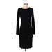 BP. Casual Dress - Sheath Crew Neck Long sleeves: Black Solid Dresses - Women's Size Small