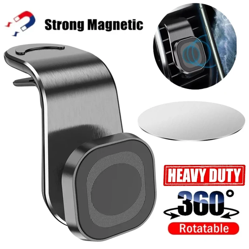 Support de téléphone magnétique pour voiture, Support magnétique pour grille d'aération, Support de voiture GPS pour Smartphone, Support de voiture pour iPhone Samsung Xiaomi