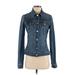 Old Navy Denim Jacket: Short Blue Print Jackets & Outerwear - Women's Size Small Tall
