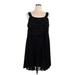 Kaelyn-Max Casual Dress - A-Line Scoop Neck Sleeveless: Black Print Dresses - Women's Size 1X