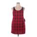 No Boundaries Casual Dress - Shift Scoop Neck Sleeveless: Red Color Block Dresses - New - Women's Size 19