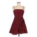 Princess Polly Casual Dress: Burgundy Polka Dots Dresses - Women's Size 6