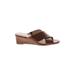 Cole Haan Wedges: Brown Print Shoes - Women's Size 10 - Open Toe