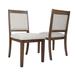 Red Barrel Studio® Abrielle Dining Chair Wood/Upholstered in White/Brown | 38 H x 25 W x 20.2 D in | Wayfair 4A29090A185F4ADA811FBF00E02BEB58