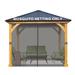 Aoodor Nylon Side Wall for Gazebo in Blue/Brown | 82.68 H x 120 W x 120 D in | Wayfair A001-PGYGY-USWL0