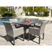 Lark Manor™ Amjad Square 4 - Person 39.5" Long Outdoor Dining Set w/ Cushions Metal in Gray | Wayfair AEA6065C3D074AB2BD34E6ACA359D420