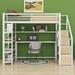 Mason & Marbles Nirimba Loft Bed Metal in White | 69.9 H x 39.6 W x 93.7 D in | Wayfair D914821C38F147B49EC1D49A89E83BFD