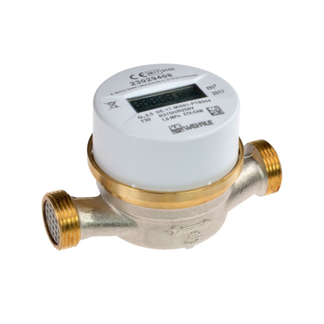 Schlösser Armaturen GmbH & CO. KG Warmwasserzähler, digitale Anzeigen, AG 3/4`, 110mm Image