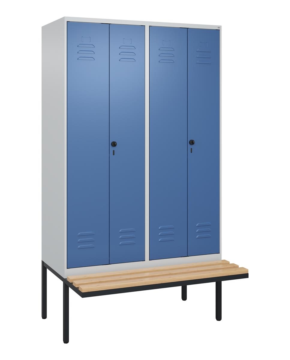 C+P PSA Doppel-Spind Classic PLUS, Bank, 4 Abteile, 2120x1200x815mm, 7035/5023 Image