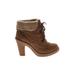 JAYNE Ankle Boots: Brown Shoes - Women's Size 7 1/2