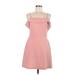 WAYF Casual Dress - A-Line: Pink Solid Dresses - Women's Size Medium