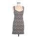 Zara TRF Casual Dress - Bodycon Scoop Neck Sleeveless: Gray Dresses - Women's Size Medium