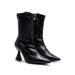 Faux-leather Boots With Feature Heel