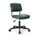 Costway PU Leather Adjustable Office Chair Swivel Task Chair with Backrest-Green
