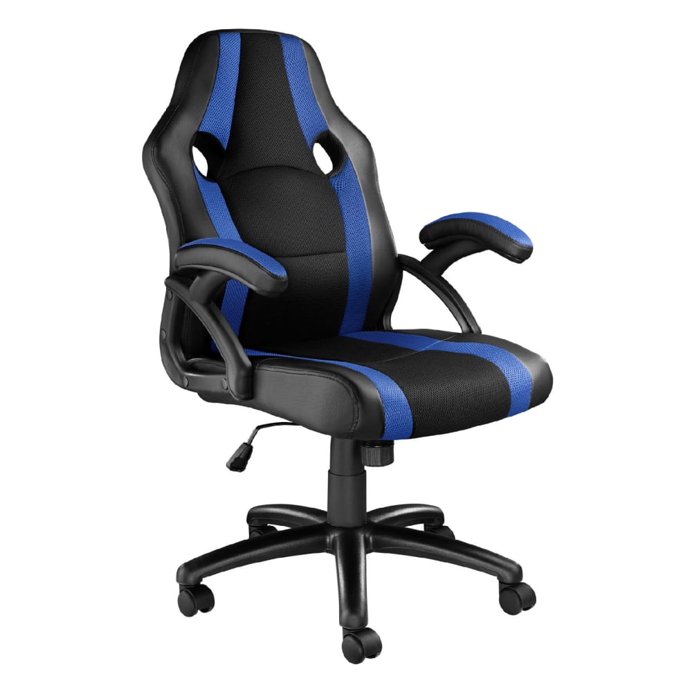 Chaise de bureau gaming Forme ergonomique noir et bleu
