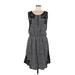 Sea New York Casual Dress - A-Line: Gray Paisley Dresses - Women's Size 10