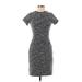 Ann Taylor LOFT Casual Dress - Sheath: Gray Marled Dresses - Women's Size 0 Petite