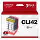 LinkDocs Compatible CLI-42 Gray Ink Cartridges Replacement for Canon CLI 42 CLI42 GY to Use with Canon Pixma Pro-100 Pro 100 Pro-100S Printers (3 Pcs Pack Grey)