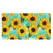 Bingfone Sunflowers With Green Leaves Large Gaming Mouse Pad Extended Desk Mousepad With Stitched Edges Non-Slip Base Water Resist Keyboard Pad For Gamer Office & Home 29.5 X 16 In