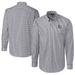 Men's Cutter & Buck Charcoal San Antonio Missions Big Tall Easy Care Stretch Gingham Long Sleeve Button-Down Shirt