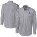 Men's Cutter & Buck Charcoal South Bend Cubs Big Tall Easy Care Stretch Gingham Long Sleeve Button-Down Shirt