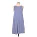 Old Navy Casual Dress - Shift High Neck Sleeveless: Blue Print Dresses - Women's Size Small