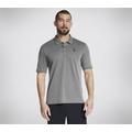 Skechers Men's Off Duty Polo T-Shirt in Charcoal, Size Small | Organic Cotton/Polyester