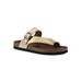 Women's Carly Sandal by White Mountain in Antique Gold Leather (Size 8 M)