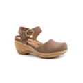 Extra Wide Width Women's Mabelle Dressy Mule by SoftWalk in Taupe Nubuck (Size 12 WW)