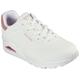 Sneaker SKECHERS "UNO - POP BACK" Gr. 40, rosa (weiß, rosa) Damen Schuhe Sneaker Freizeitschuh, Halbschuh, Schnürschuh komfortabler Skech-Air Funktion Bestseller