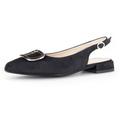 Slingpumps GABOR "FLORENZ" Gr. 40, schwarz Damen Schuhe Riemchenpumps