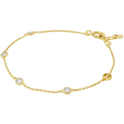 Armband MICHAEL KORS "Schmuck Geschenk Silber 925 Armschmuck PREMIUM", gold (gelbgoldfarben, kristallweiß, kristallweiß), Armbänder, Damen, Silber 925 (Sterlingsilber), glitzernd, mit Zirkonia (synth.) Image