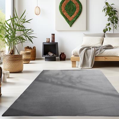 Teppich AYYILDIZ TEPPICHE "SKY 5400", grau, B:120cm H:7mm L:170cm, Polyester, Teppiche, Läufer, Besonders weich, Softfllor, waschbar Image