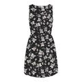 Sommerkleid ONLY "ONLNOVA LIFE S/L SARA DRESS" Gr. 36 (S), N-Gr, schwarz (black aop:528 becky blossom) Damen Kleider Sommerkleider