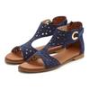 Sandale LASCANA "Sommerschuh", Damen, Gr. 36, blau, Obermaterial: 100% Rindsleder. Futter: 50% Lederimitat, 50% Polyester. Decksohle: 50% Lederimitat, 50% Polyester. Laufsohle: 100% Synthetik, unifarben, klassisch, Schuhe, Sandalette, Sommerschuh...