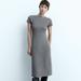 Zara Dresses | Open Back Knit Dress | Color: Gray | Size: M