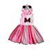 Disney Dresses | Disney Minnie Mouse Girls 7-8 Pink Tulle Skirt 3d Hooded Sequin Detail Dress | Color: Pink | Size: 7g