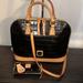 Dooney & Bourke Bags | Dooney & Bourke Croco Embossed Leather Zip Zip Satchel With Accessories | Color: Black | Size: Os