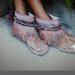 Free People Shoes | Free People Sandals All Leather/Fringe/ Boho Size 7 (38). Pastel Multi | Color: Brown/Pink | Size: 7