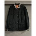 Levi's Jackets & Coats | Levi’s Satin Varsity Trucker Jacket Black Orange Sz 2x Bomber Stripes Levis | Color: Black | Size: Xxl