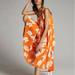 Anthropologie Dresses | New! Anthropologie Exquise Phoebe Flounce Tiered Maxi Dress Boho Orange Cream Si | Color: Orange/White | Size: Mp