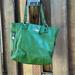 Coach Bags | Coach Green East West Gallery, Leather Tote Shoulder Bag | Color: Green | Size: Os