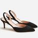 J. Crew Shoes | J Crew Colette Slingback Pumps In Suede | Color: Black | Size: 6.5