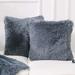 Urban Outfitters Bedding | Deep Gray Luxury Furry Soft Adorable Trendy Pompom Throw Pillow Decor Cover Set | Color: Gray | Size: Various