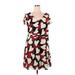 Boutique Moschino Casual Dress - Mini V Neck Short sleeves: Red Dresses - Women's Size 14